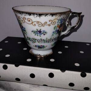 Floral Gold Trim Teacup